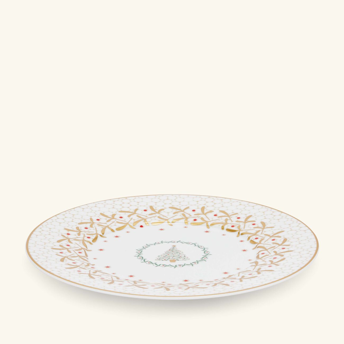 Noel Salad Plate Round White 21cm bernardaud noel salad plate round white 21cm