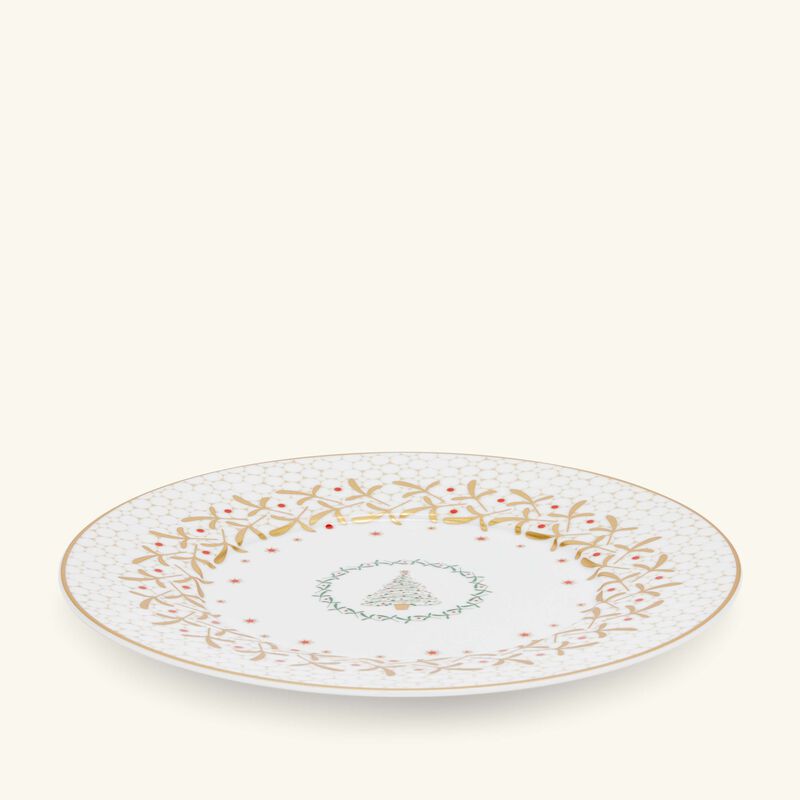 Noel Salad Plate Round White 21cm bernardaud noel salad plate round white 21cm