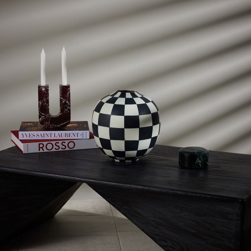 Damier Vase Medium White l objet damier vase medium white