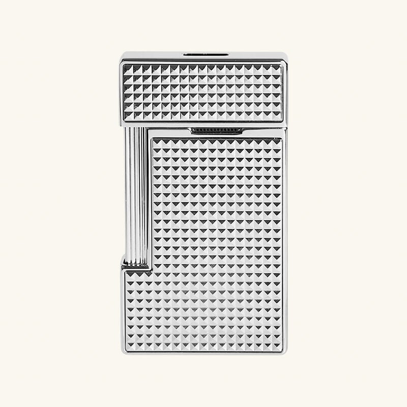 اس تي دوبون ولاعة سليمي بنقشة الماسات باللون الفضي