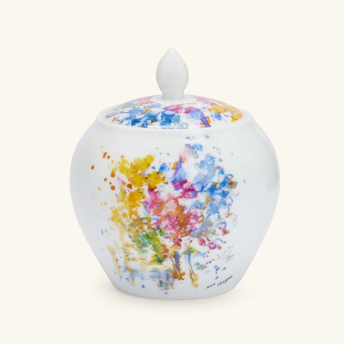 bernardaud bouquet de fleurs sugar bowl yellow