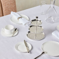 كريستوفل قاعدة الكيك جاردان ديدن من ثلاث طبقات مطلية بالفضة