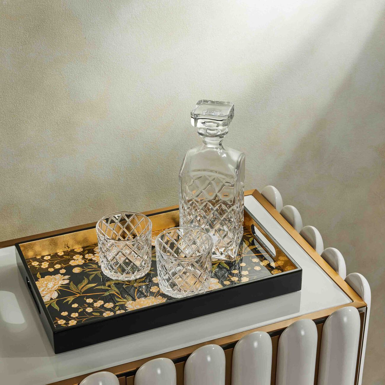 Lacquered Tray Rectangular Large Black les ottomans lacquered tray rectangular large black