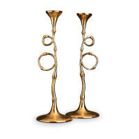 Evoca Candlesticks Gold Set Of Two, small