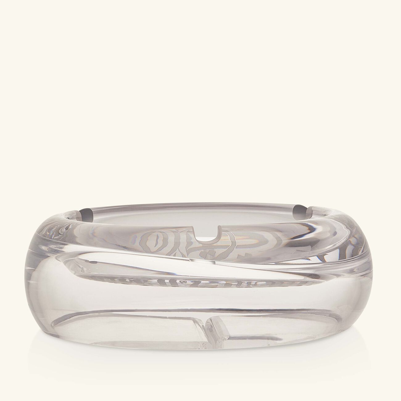 دملاج منفضة قمر بتصميم دائري شفاف