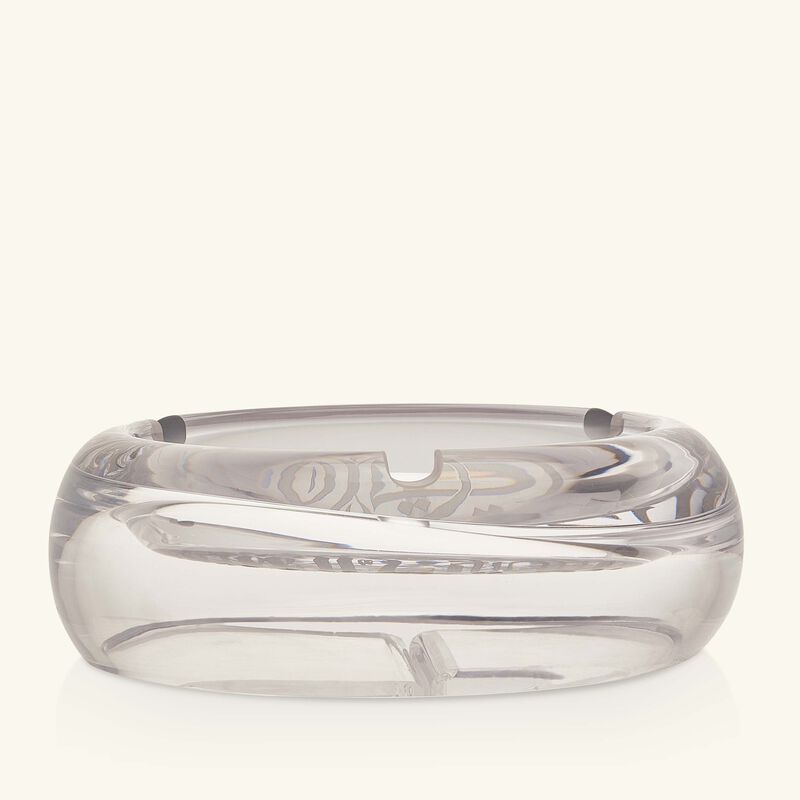 دملاج منفضة قمر بتصميم دائري شفاف