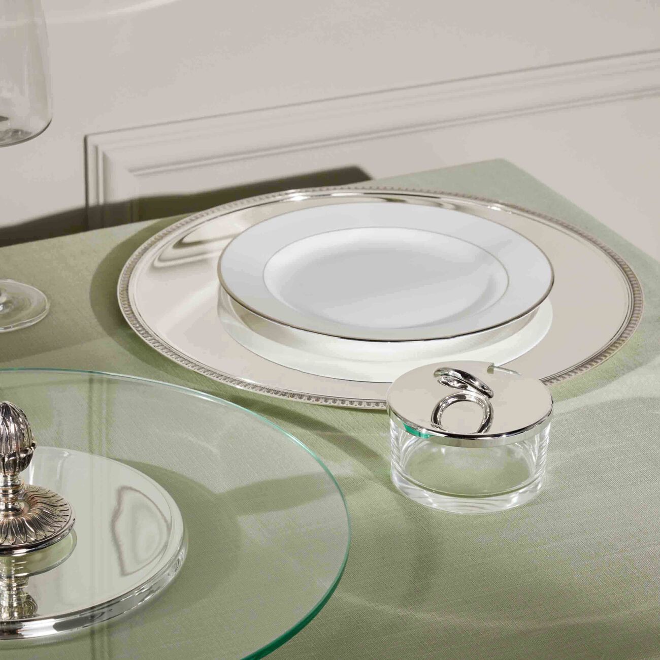 christofle vertigo condiment dish silver plated 6cm