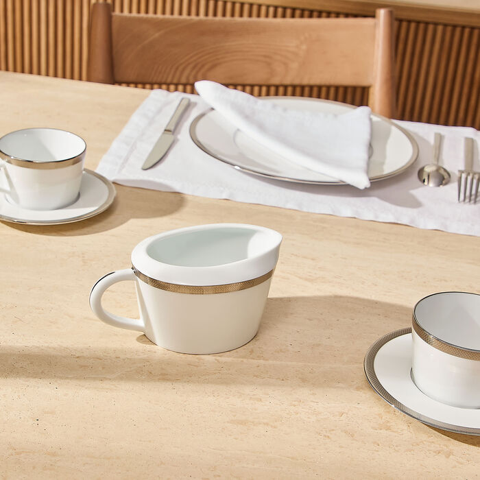 Maille Platine Gravy Boat White bernardaud maille platine gravy boat white
