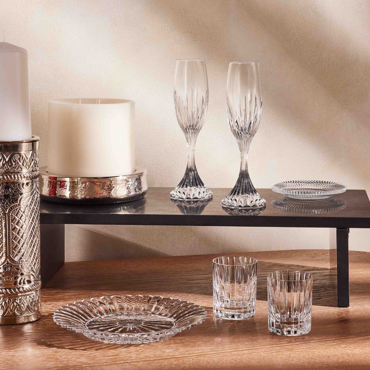 baccarat harmonie drinking glass small clear set of 2