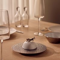 bernardaud ecume serving platter round silver 18cm