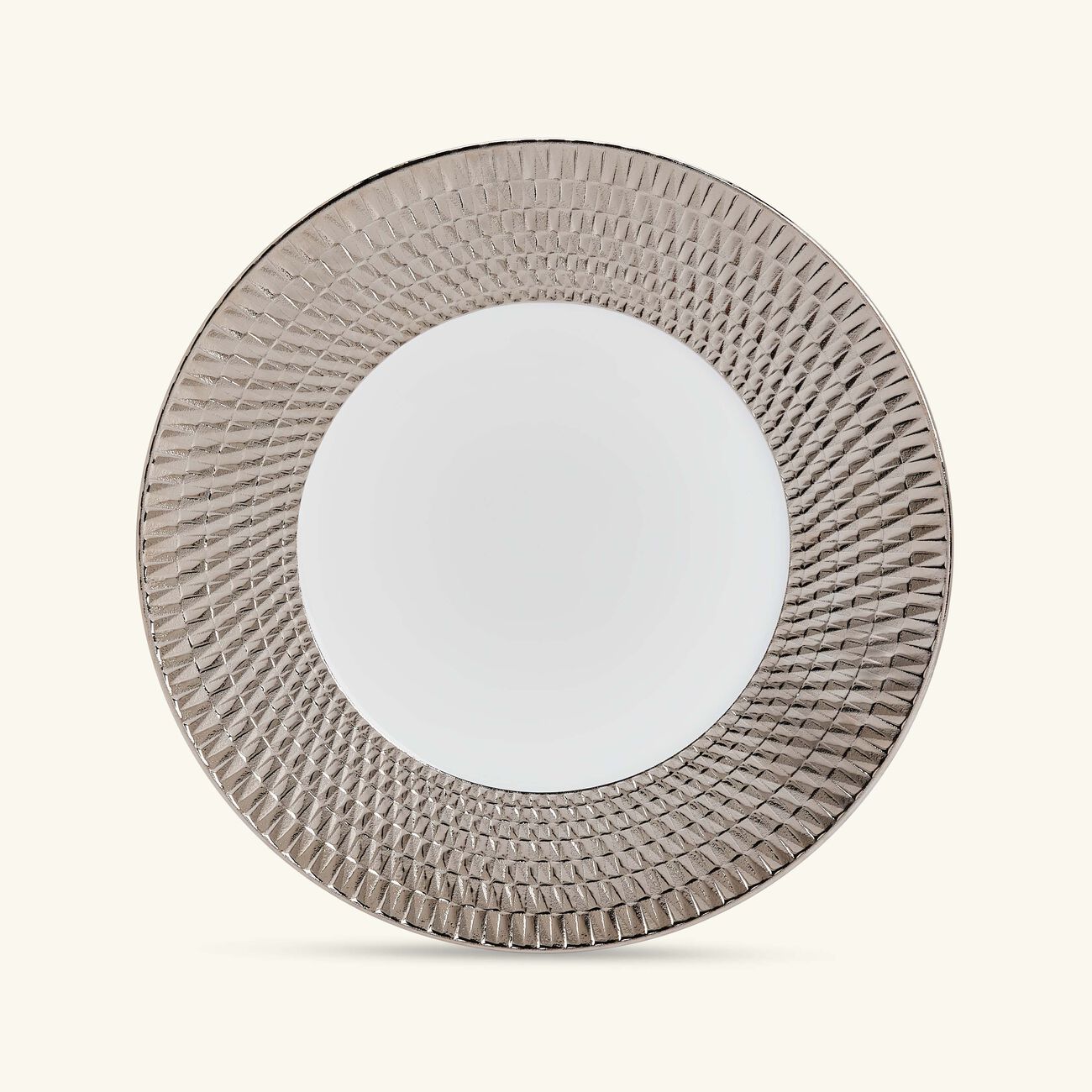 Twist Platine Dinner Plate Silver 27cm bernardaud twist platine dinner plate silver 27cm