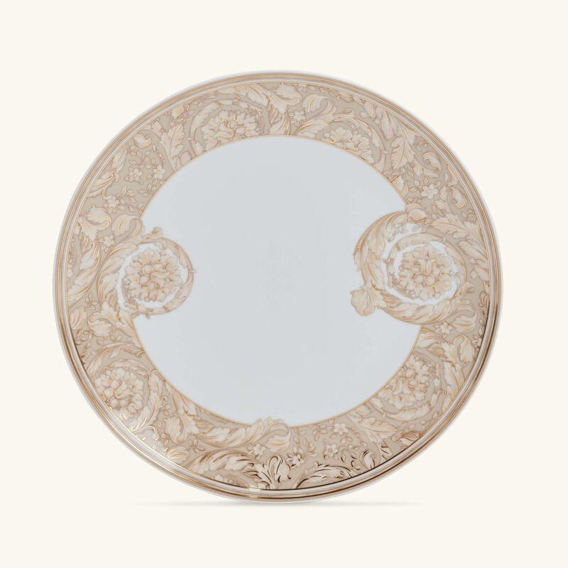 فيرساتشي طبق الطعام المستدير باروكو بلون البيج   28 سم