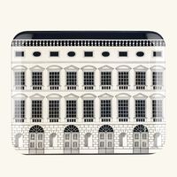 fornasetti architettura tray round large grey