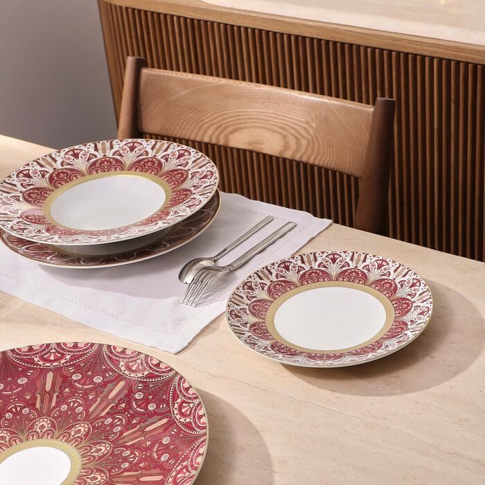 haviland reves du nil pourpre salad plate red 21cm