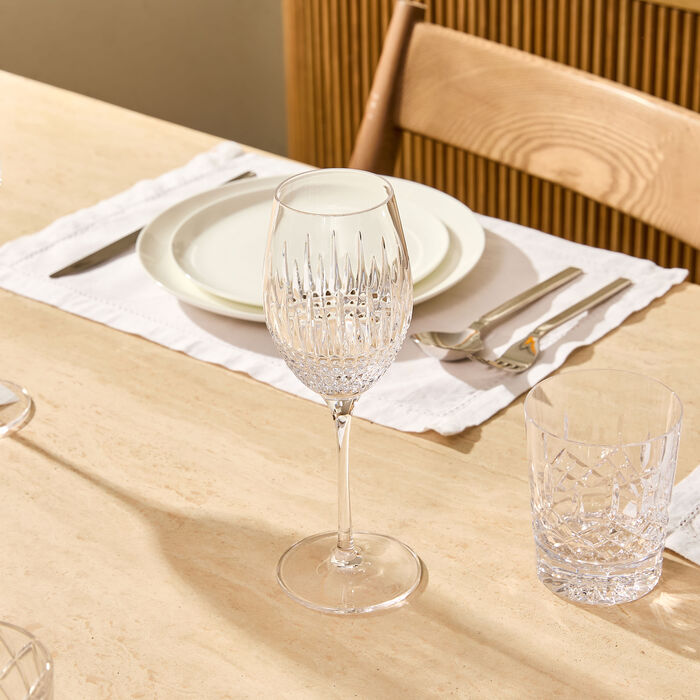 Lismore Diamond Wine Glass Clear Set Of 2 waterford lismore diamond wine glass clear set of 2
