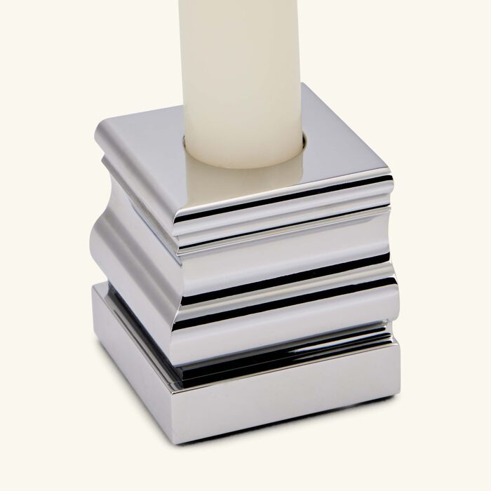 christofle perspectives candle holder small chrome