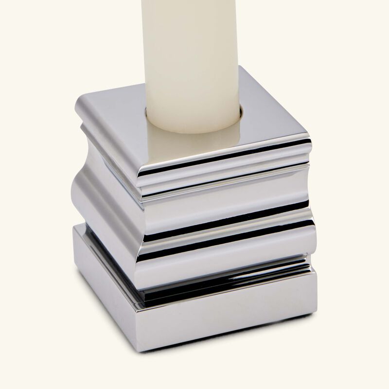 christofle perspectives candle holder small chrome