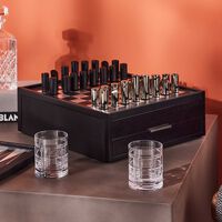 Hudson Plaid Double-Old-Fashioned Drinking Glass Clear Set Of 2 ralph lauren home hudson plaid double old fashioned drinking glass clear set of 2