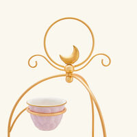 villari peacock extravaganza pastry stand   coffee cup holder gold