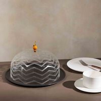 Ares Cloche Cake Plate Round Black 31cm ira udaipur ares cloche cake plate round black 31cm