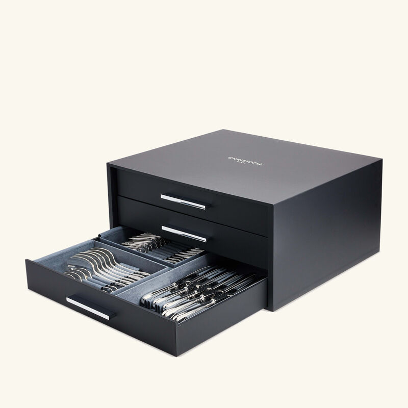 كريستوفل طقم الفضيات بيرل مؤلف من 75 قطعة باللون الفضي