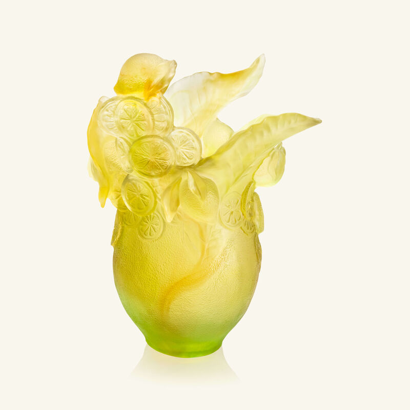Citrus Vase Extra Large Yellow Limited Edition daum citrus vase extra large yellow limited edition