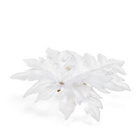 daum born o wall leaf figurine large white