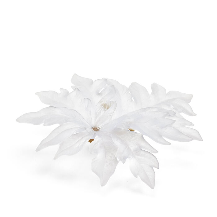 daum born o wall leaf figurine large white