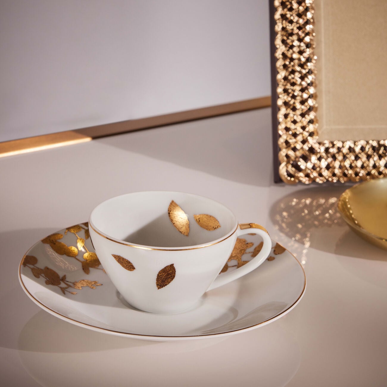 Vegetal Or Cup & Saucer Gold bernardaud vegetal or cup saucer gold