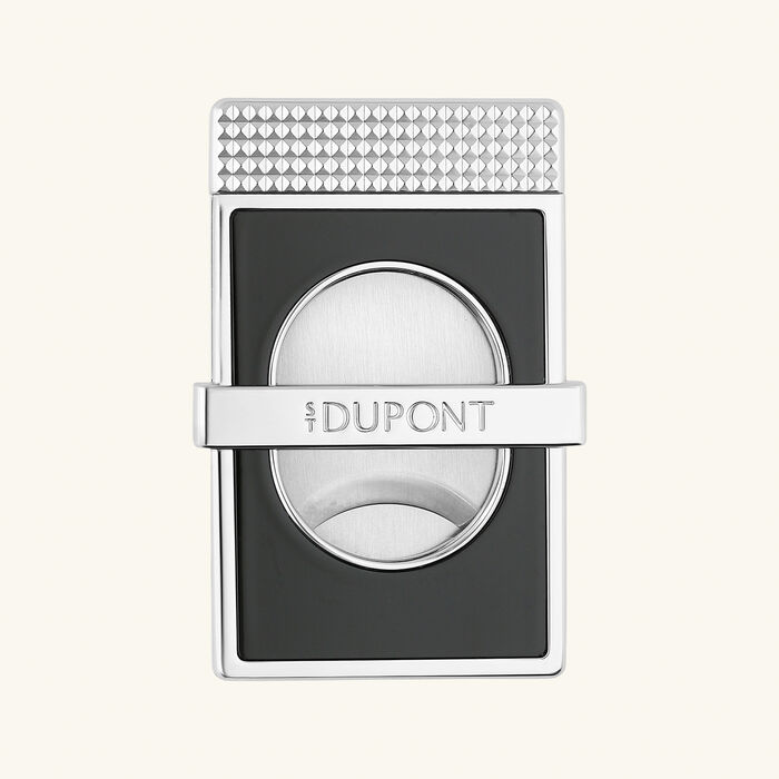 st dupont cigar stand slim cigar cutter silver