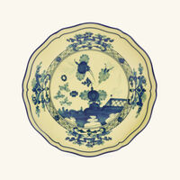 ginori 1735 oriente italiano citrino bread plate round yellow 17cm