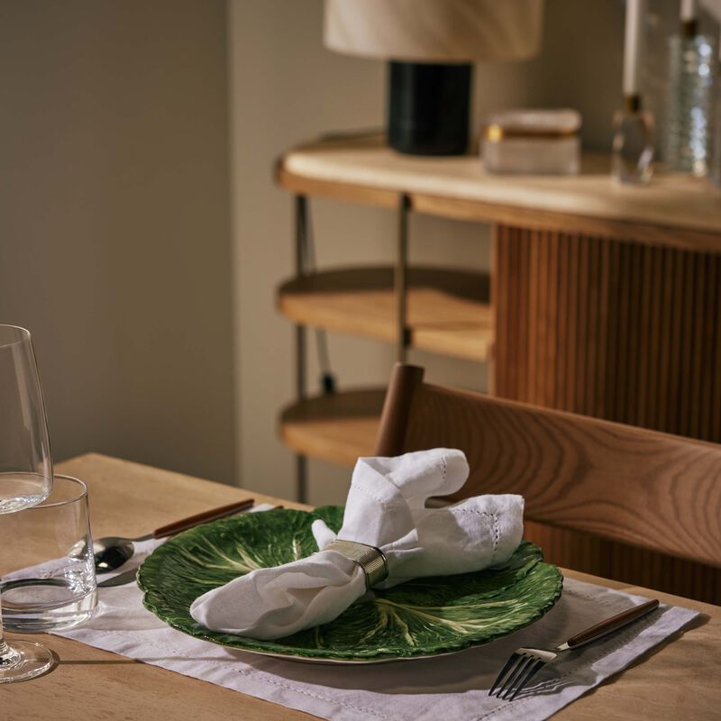 les ottomans radicchio dinner plate round green 30cm