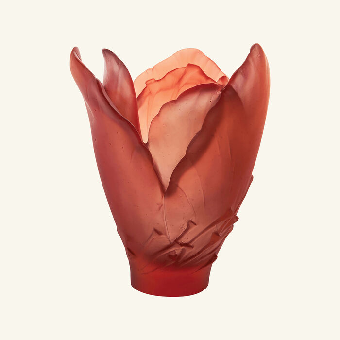 دوم مزهرية سافران صغيرة حمراء