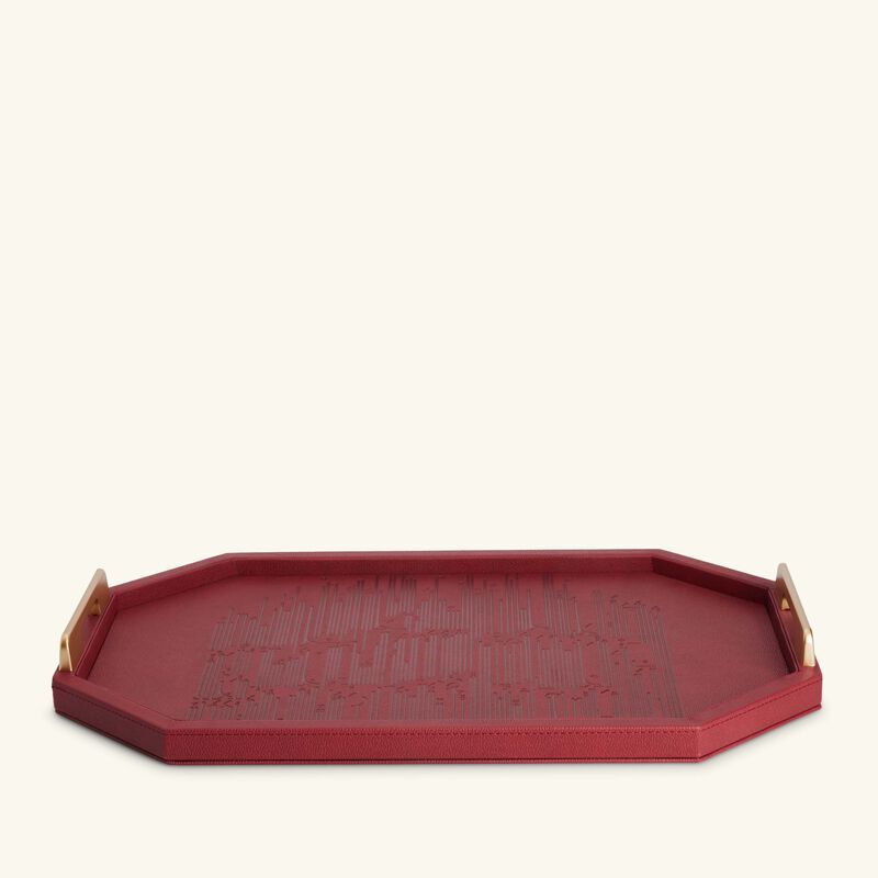 Hayat Serving Tray Rectangular Red 49x34cm dimlaj hayat serving tray rectangular red 49x34cm