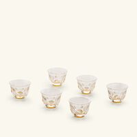 ريفليكشنز كوبنهاغن طقم من 6 فناجين قهوة عربية اسمي باللون الذهبي