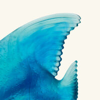 دوم منحوتة سمكة مايا بلاتاكس صغيرة زرقاء