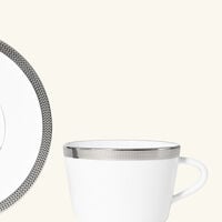 Maille Platine Tea Cup & Saucer White bernardaud maille platine tea cup saucer white