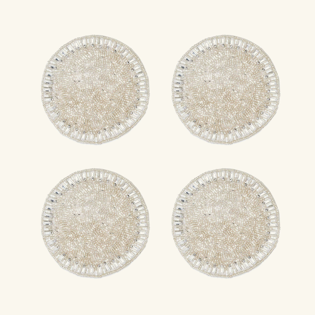 kim seybert bevel coasters silver set of 4
