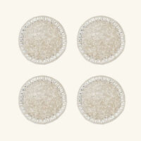 kim seybert bevel coasters silver set of 4