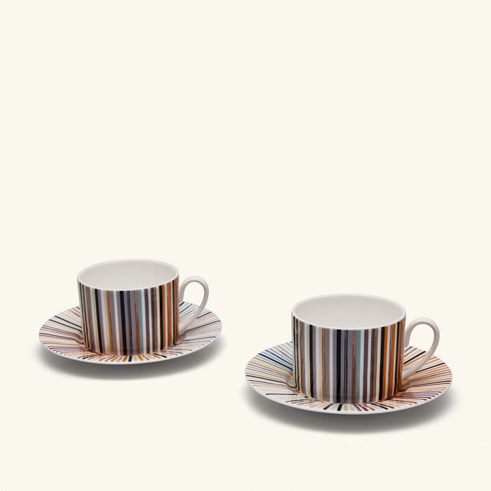 missoni home stripes tea cup   saucer set of 2