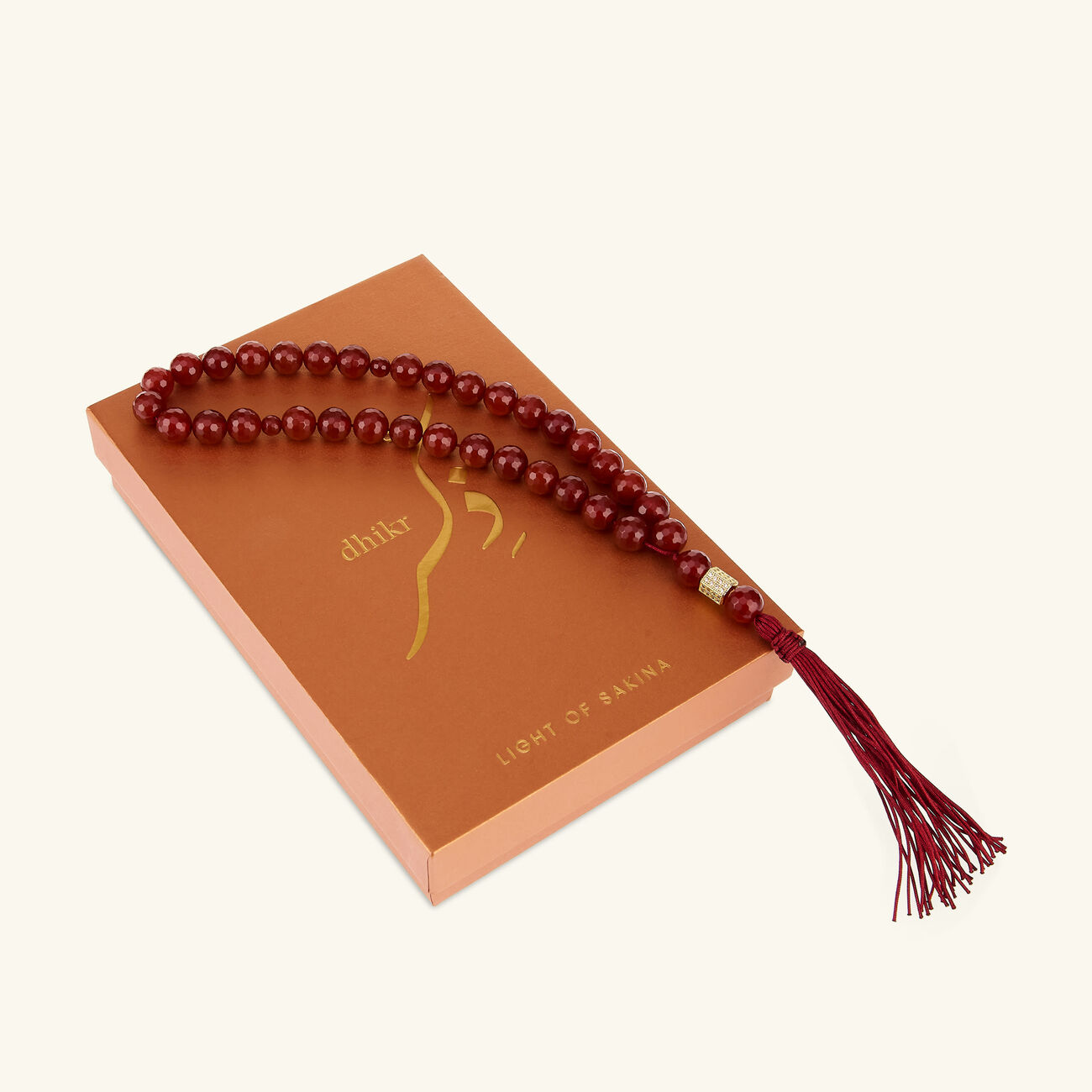 light of sakina misbaha red aqeeq