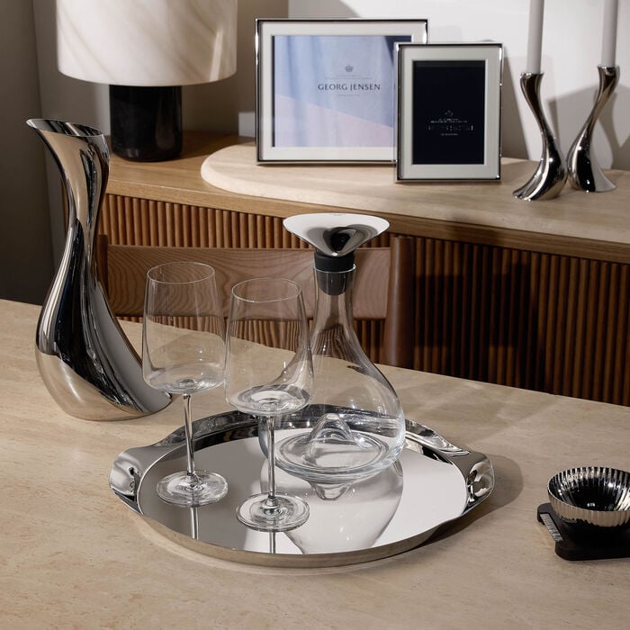 جورج جنسن صينية التقديم واين آند بار شفافة