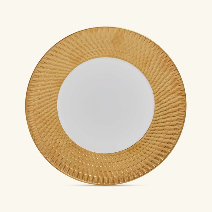 bernardaud twist dinner plate round gold 26cm