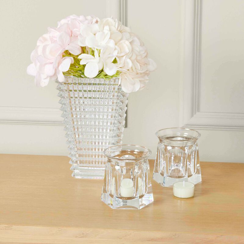 baccarat harcourt talleyrand candle holder clear set of 2