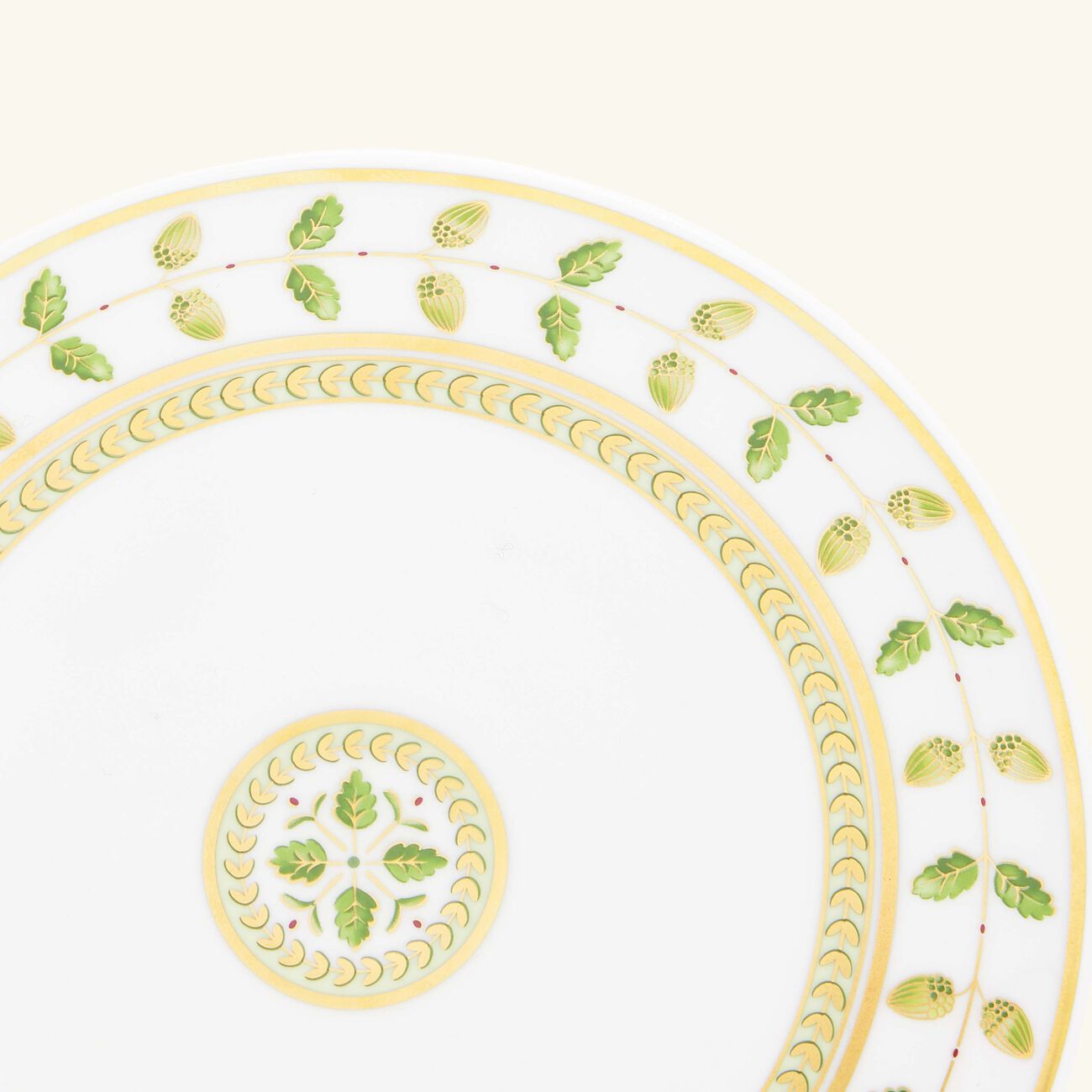 bernardaud constance bread   butter plate round green 13cm