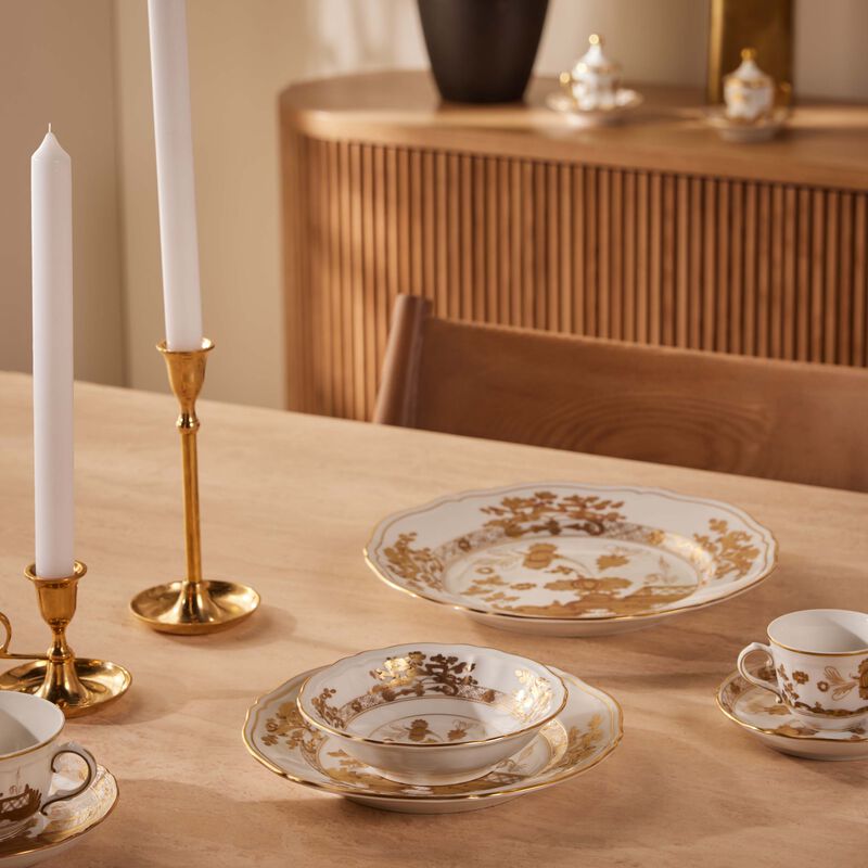 ginori 1735 oriente italiano fruit bowl gold