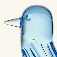 baccarat faunacrystopolis bird figurine mini blue