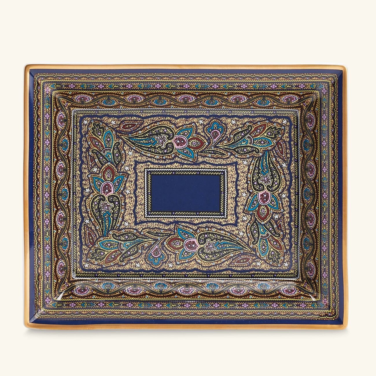 Cachemire Trinket Tray Rectangular Small Blue etro cachemire trinket tray rectangular small blue