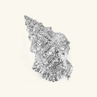 منحوتة بتصميم صدفة بورسا بوبو فضية بحجم متوسط بوتشيلاتي منحوتة بتصميم صدفة بورسا بوبو فضية بحجم متوسط