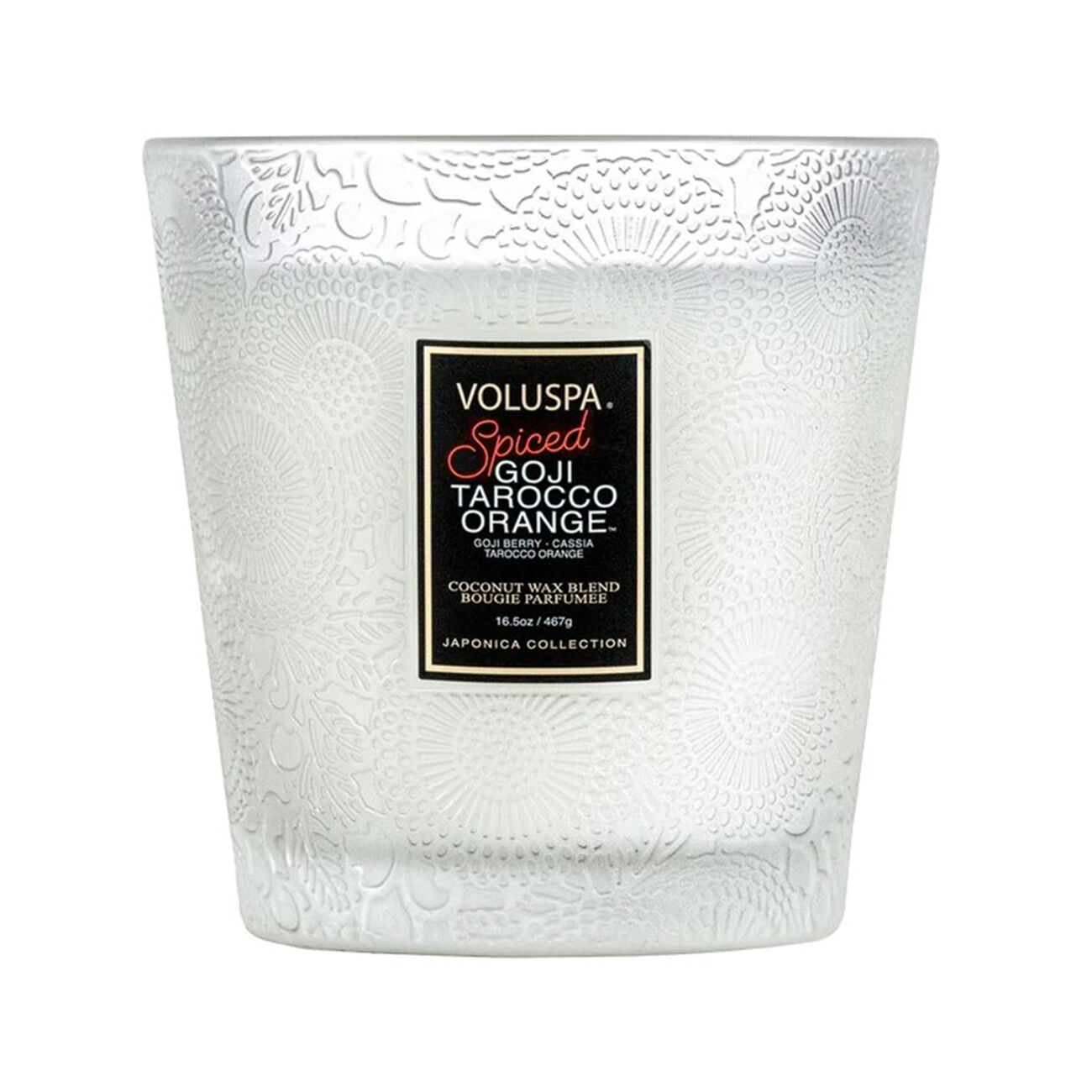 voluspa spiced goji tarocco orange 2 wick hearth candle
